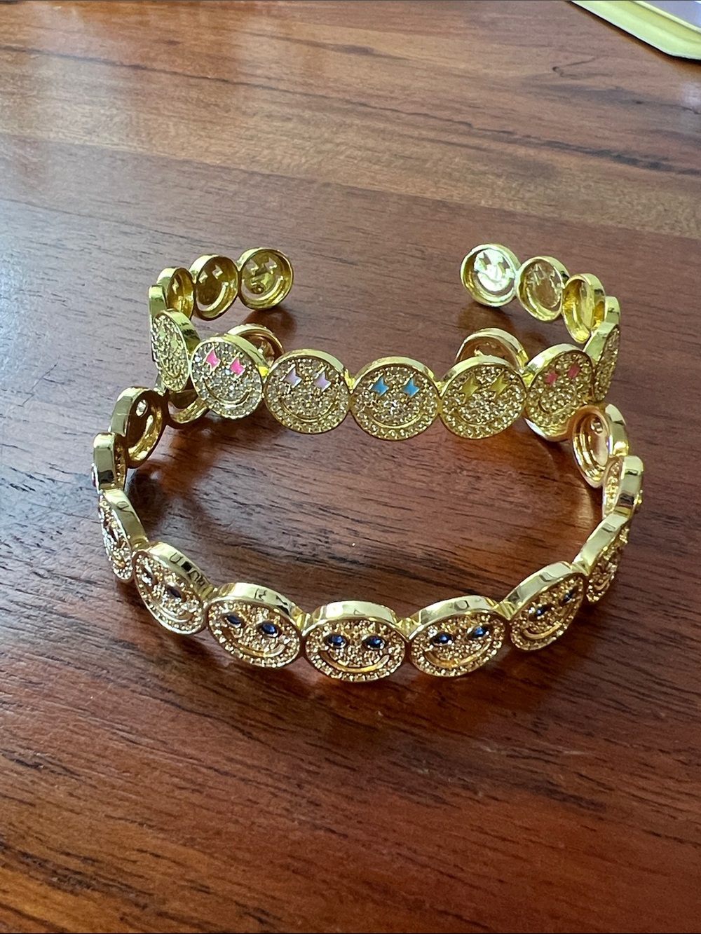 Bundle of two smiley face bracelets